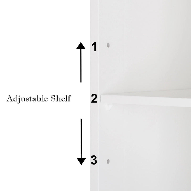 Badezimmerschrank mit Einzeltür und 4 Schubladen, Weiß