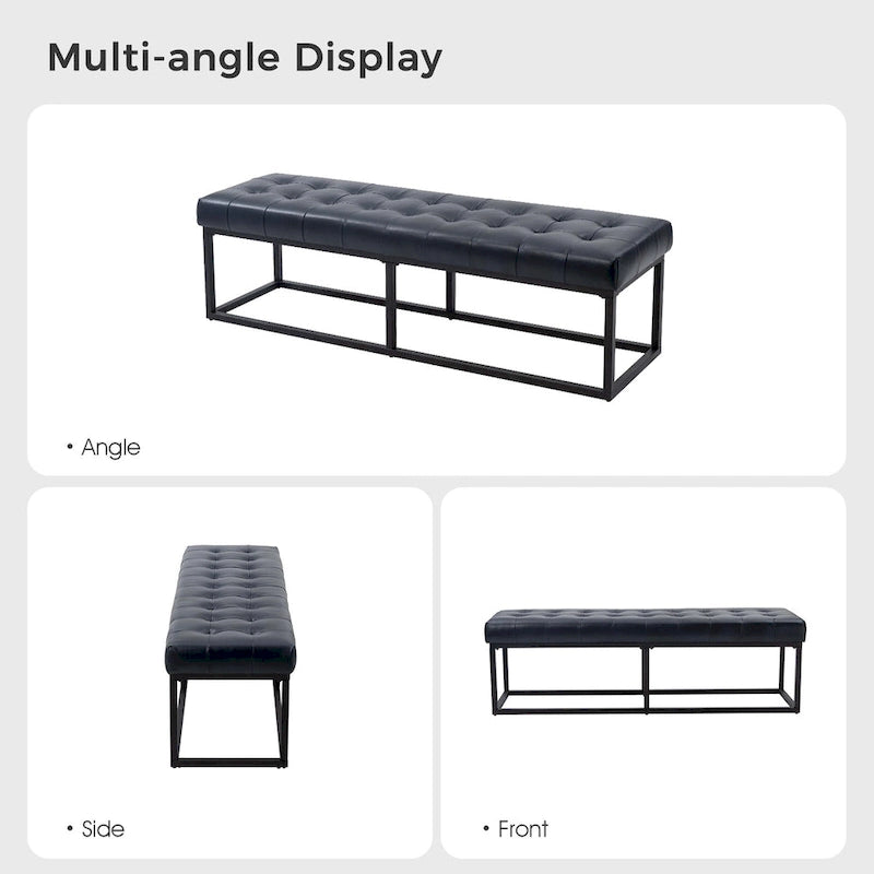 Klassische Sitzbank aus echtem Leder für das Schlafzimmer