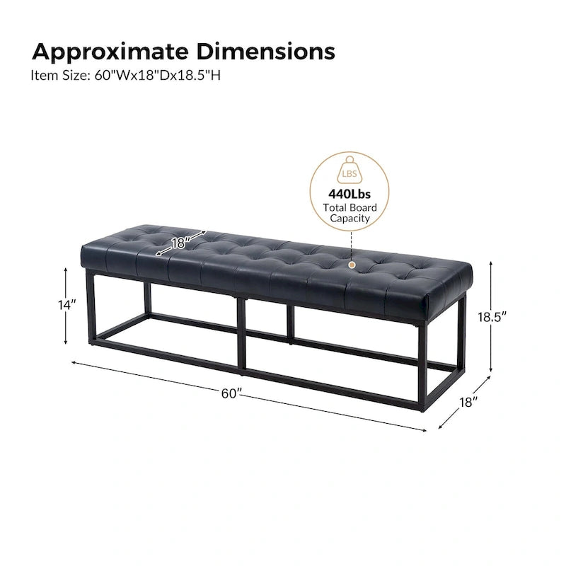 Klassische Sitzbank aus echtem Leder für das Schlafzimmer