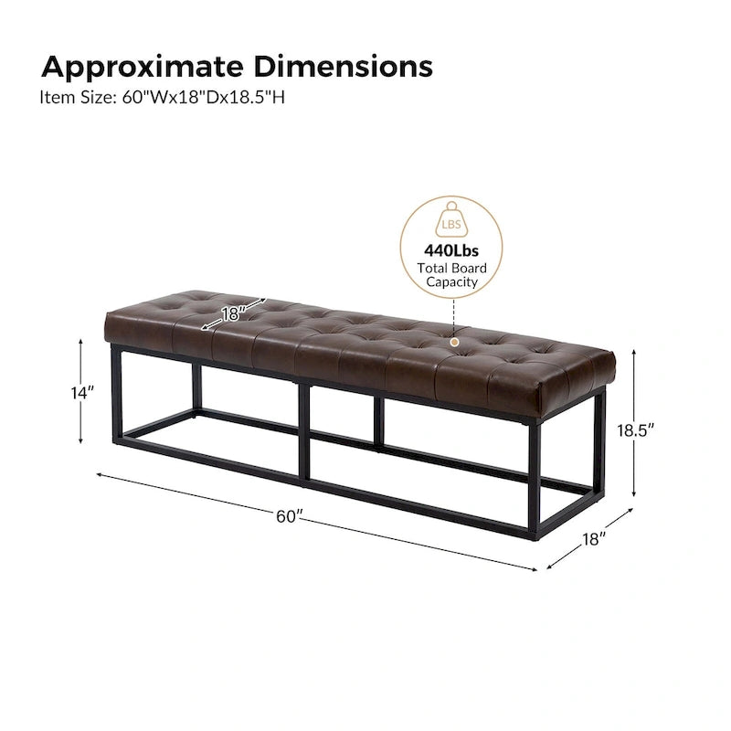 Klassische Sitzbank aus echtem Leder für das Schlafzimmer
