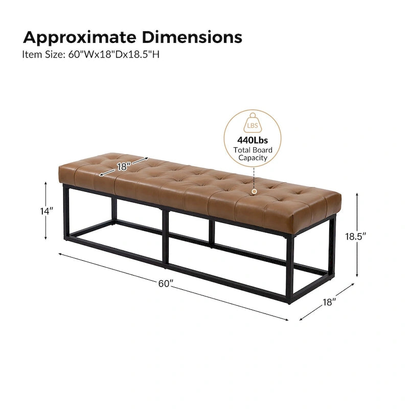 Klassische Sitzbank aus echtem Leder für das Schlafzimmer