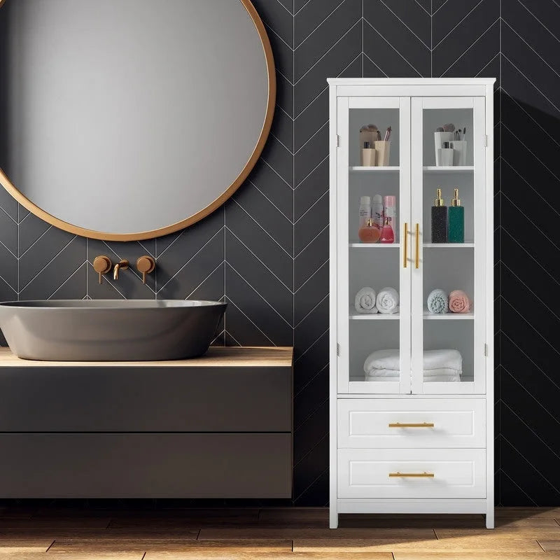 Weißer MDF-Badezimmerschrank