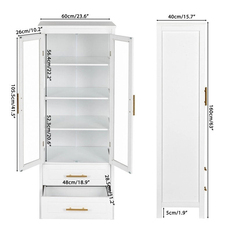 Weißer MDF-Badezimmerschrank