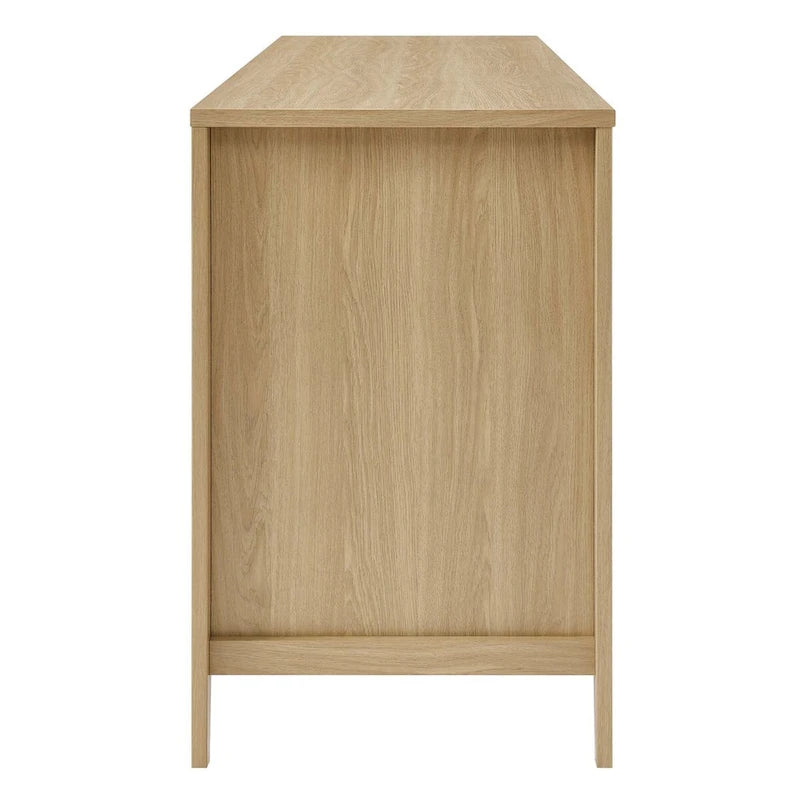 63 Zoll Rattansessel-Schreibtisch mit Tastaturablage und Stauraum