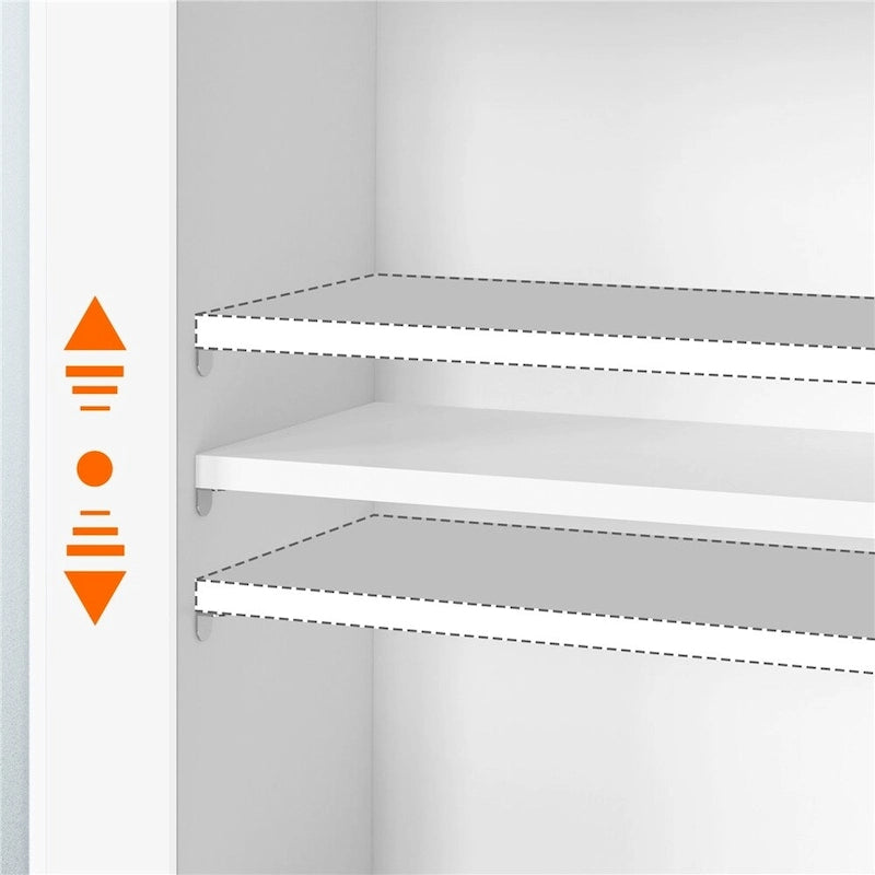 Badezimmerorganizer für über die Toilette, 2 Türen, 1 offenes Regal