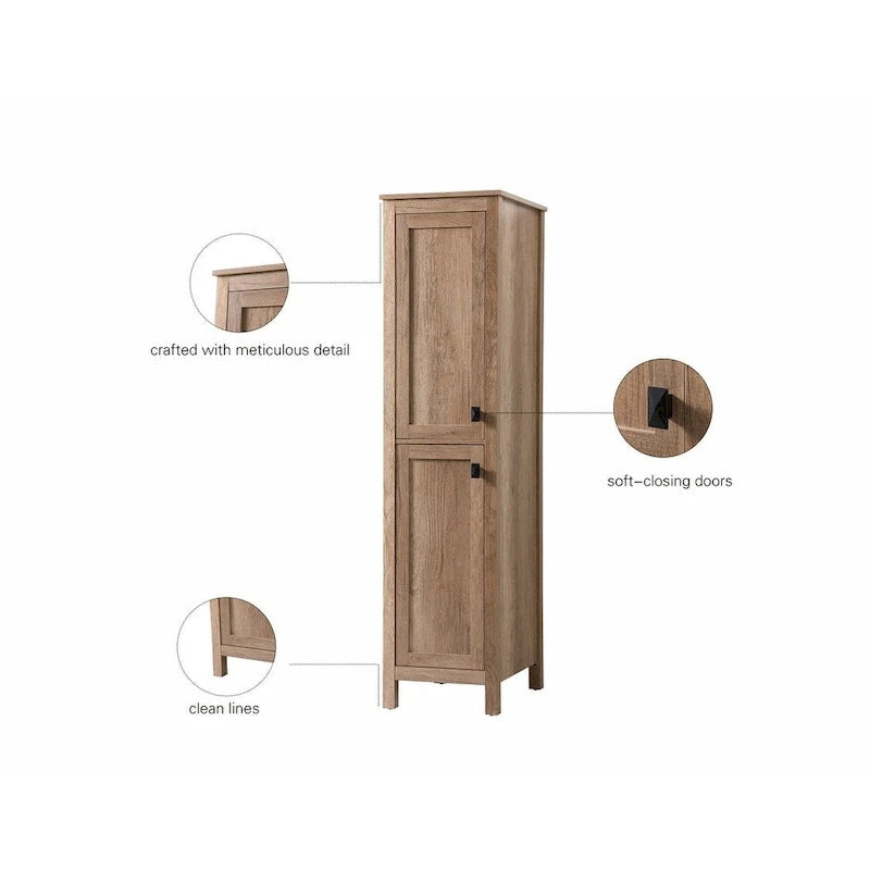 16 Zoll freistehender Badezimmer-Wäscheschrank